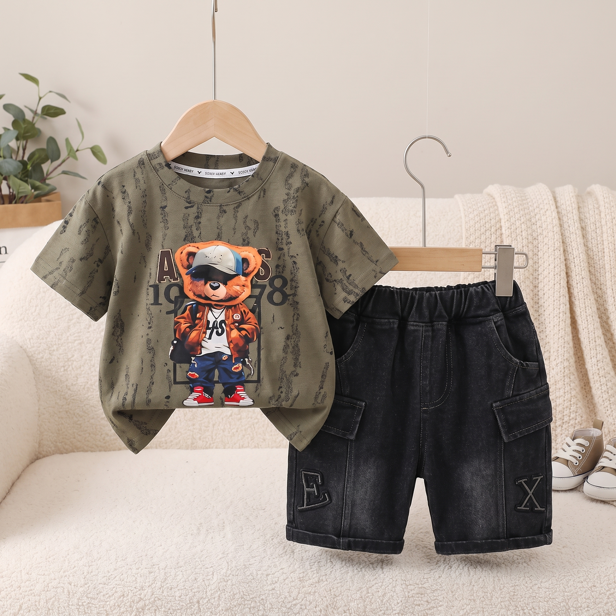 Urban Bear Boys Summer Co-Ord Set