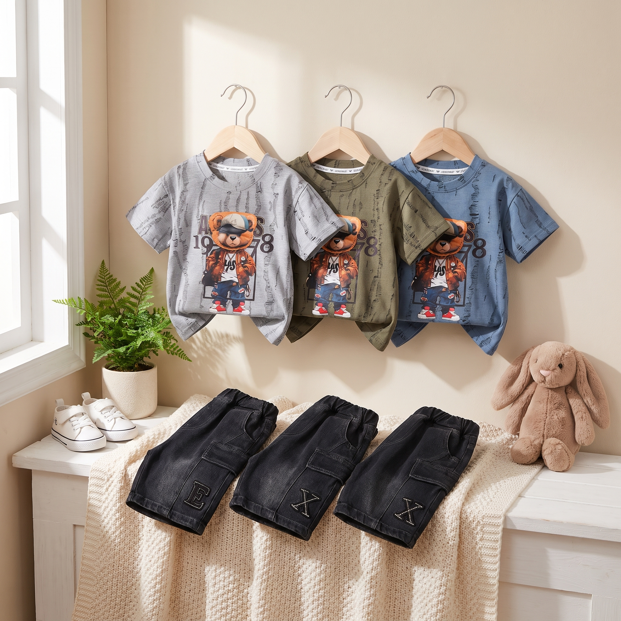 Urban Bear Boys Summer Co-Ord Set