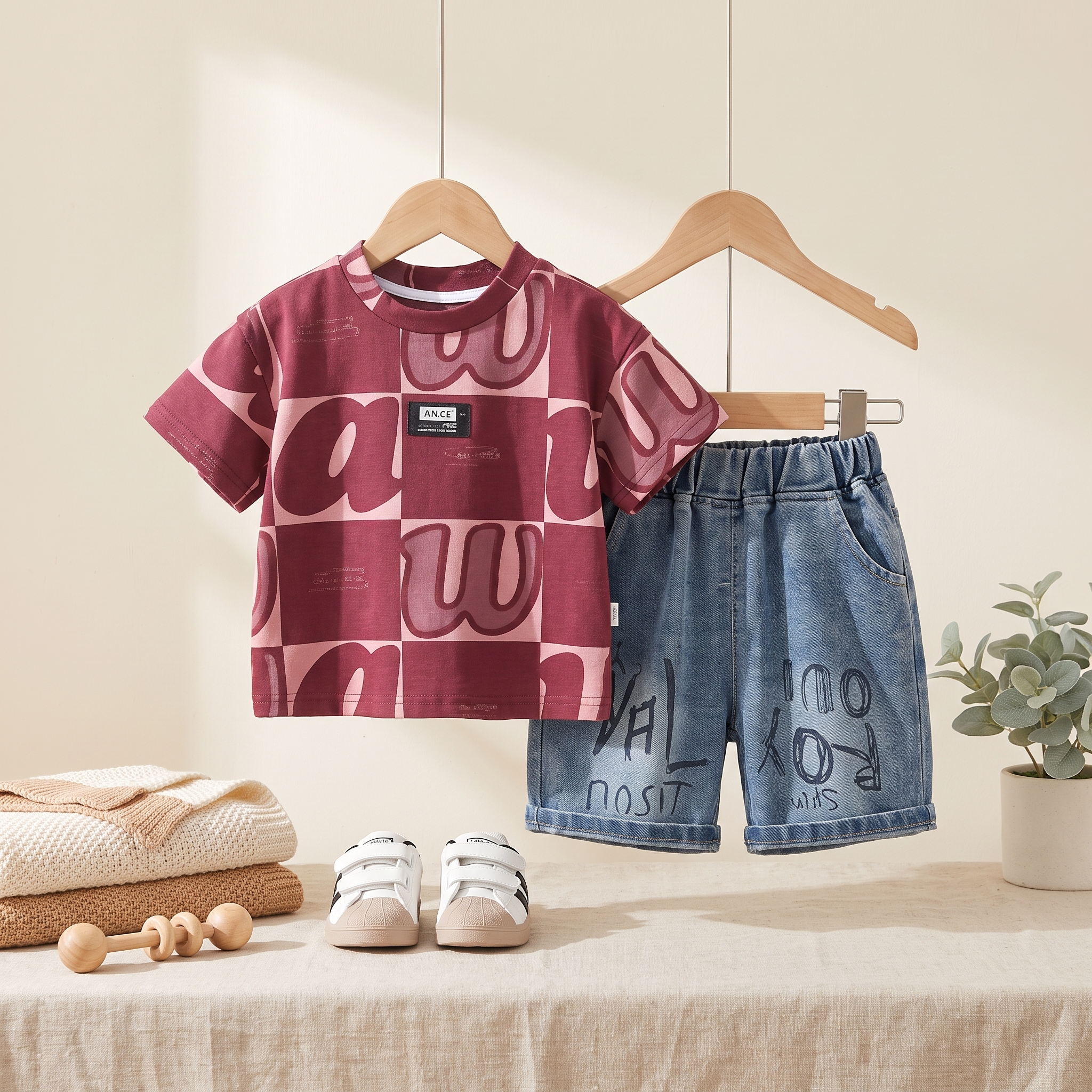 Mono Grid Boys Summer Set