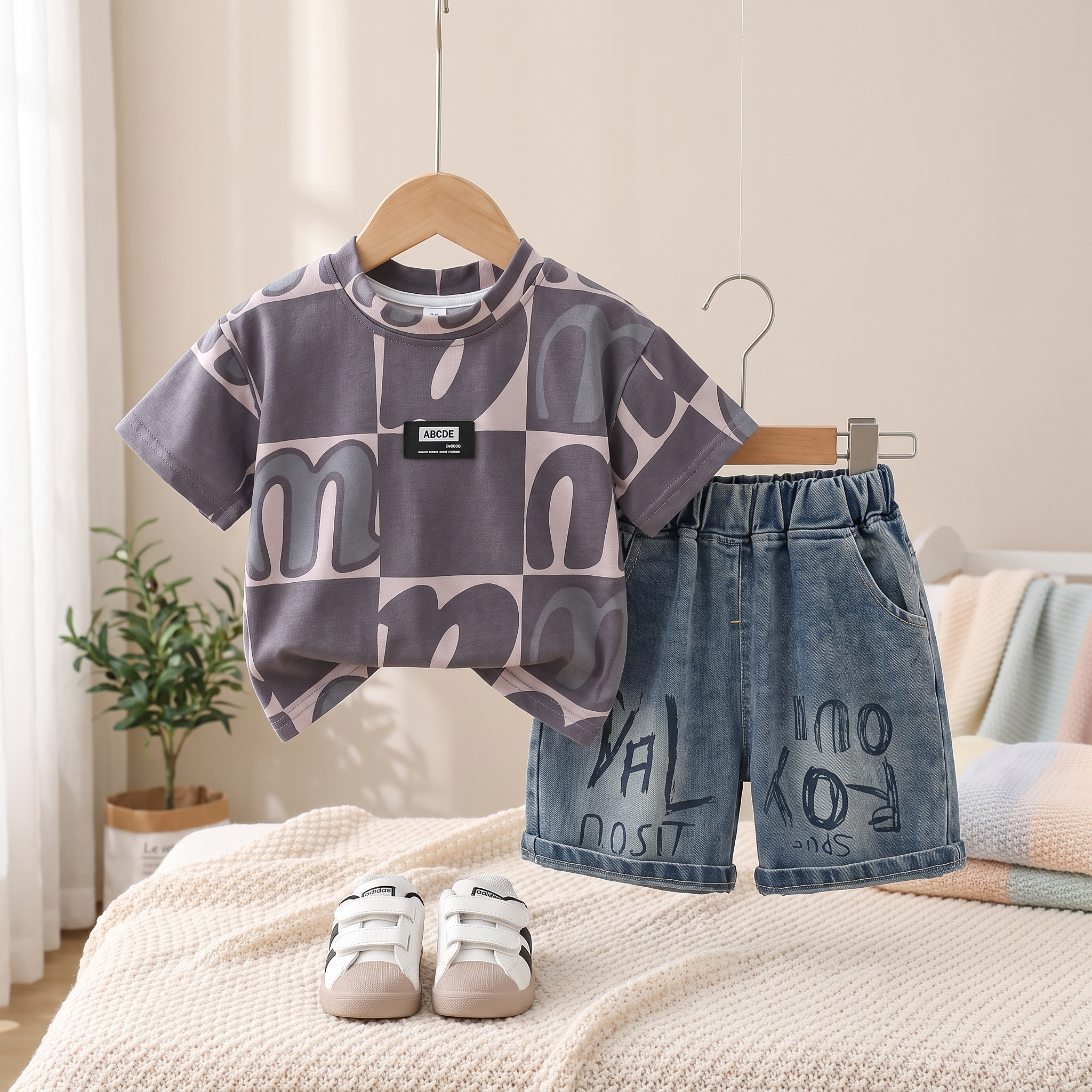 Mono Grid Boys Summer Set