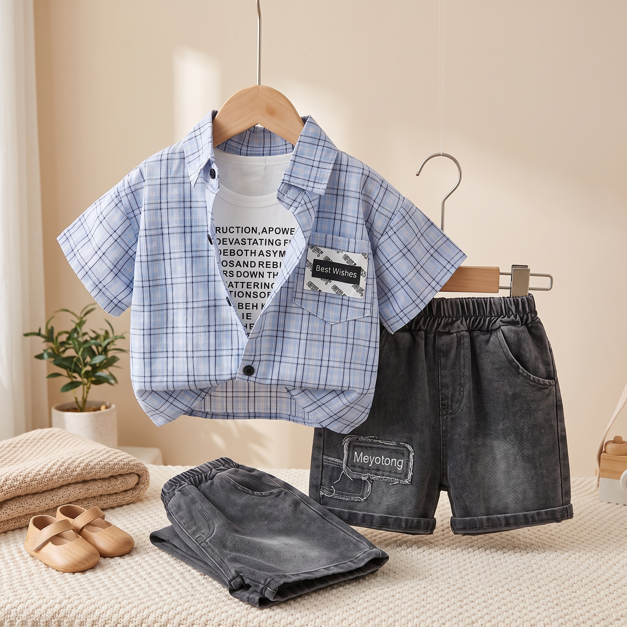 Urban Check Boys Summer Set