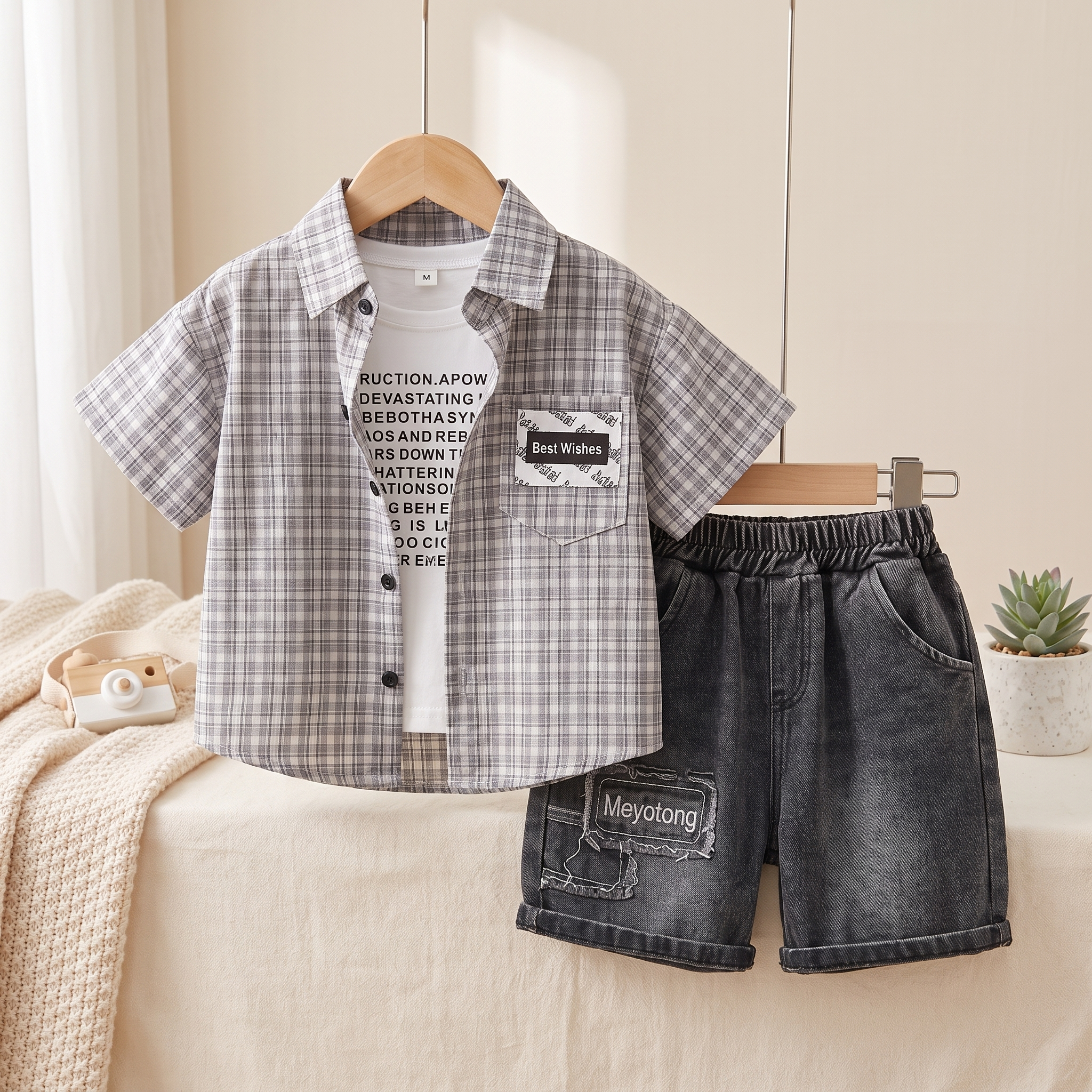 Urban Check Boys Summer Set