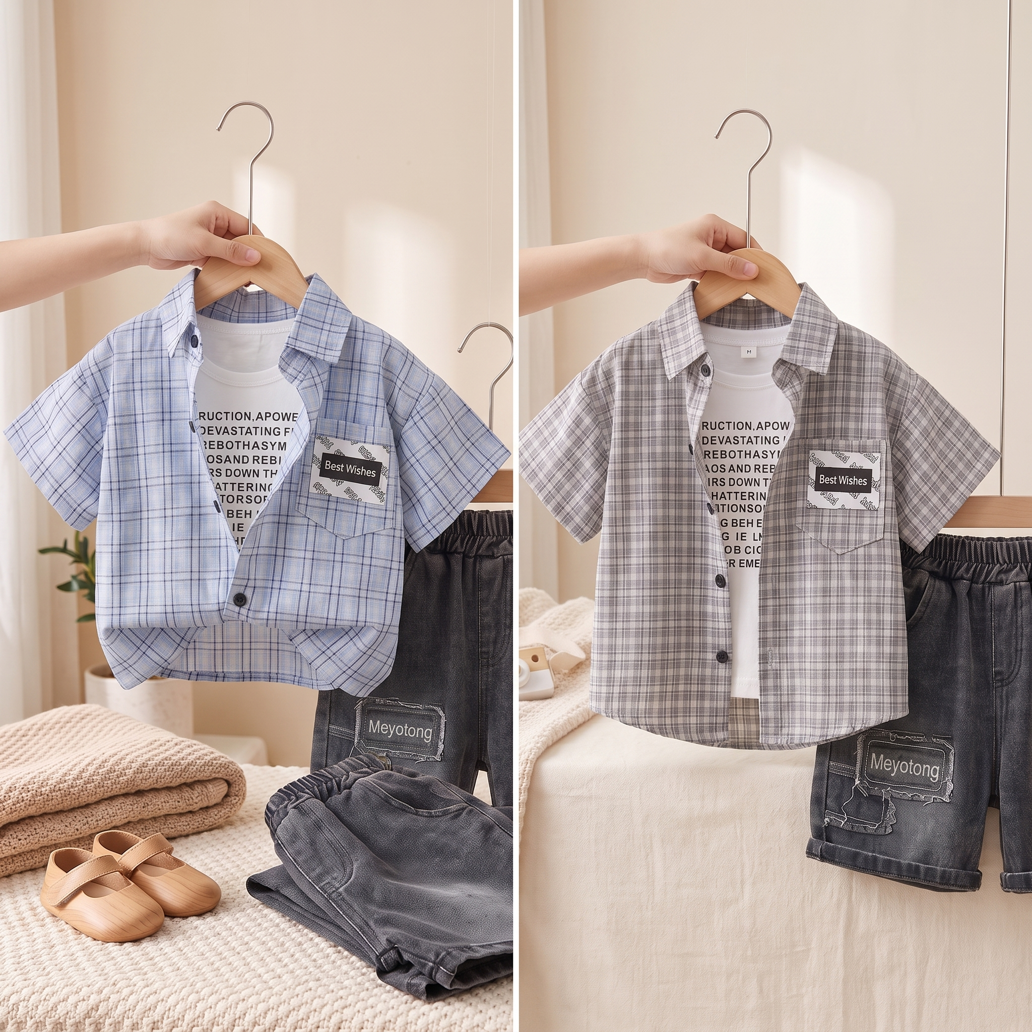 Urban Check Boys Summer Set