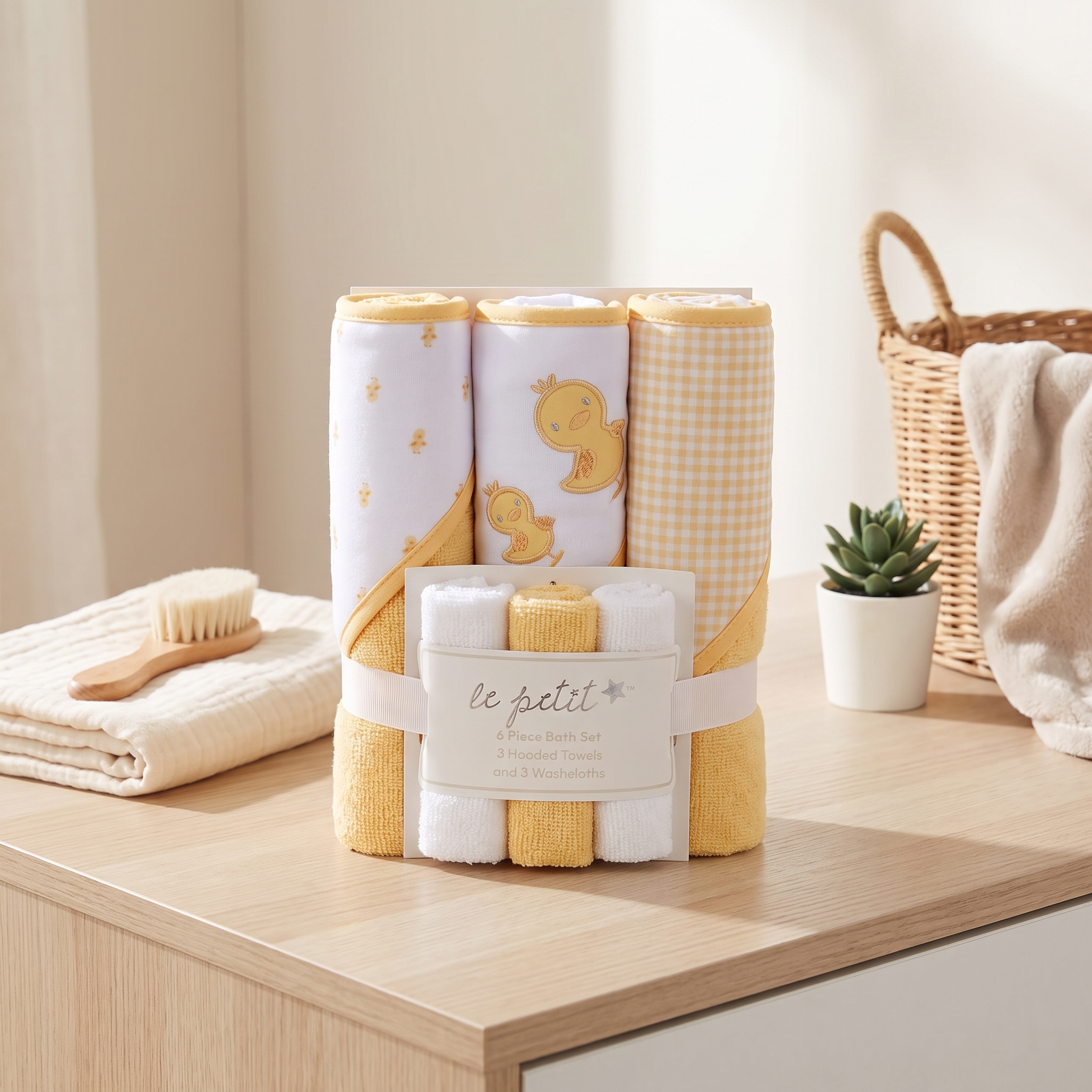 Baby Hooded Towel Set (6 Pcs