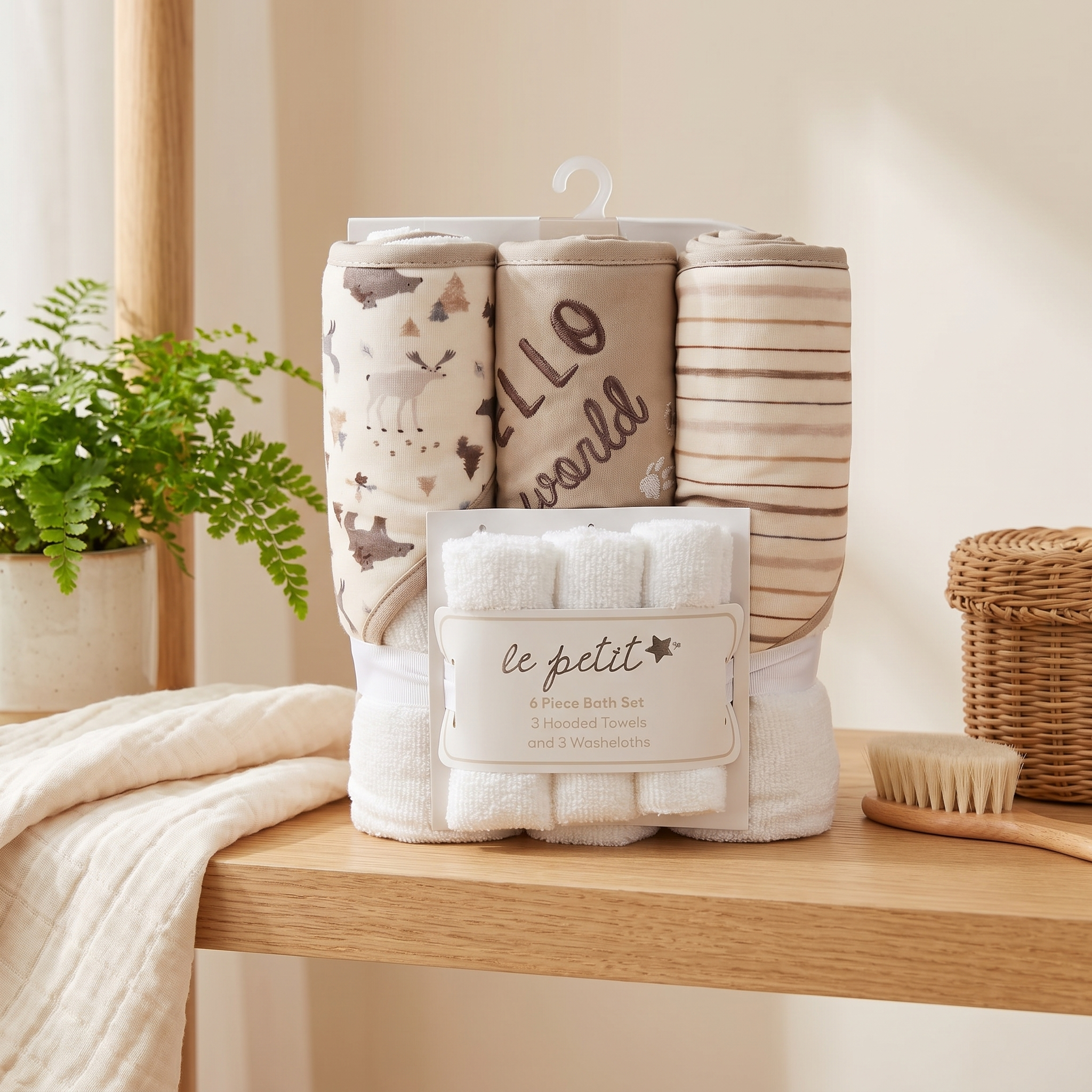 Baby Hooded Towel Set (6 Pcs