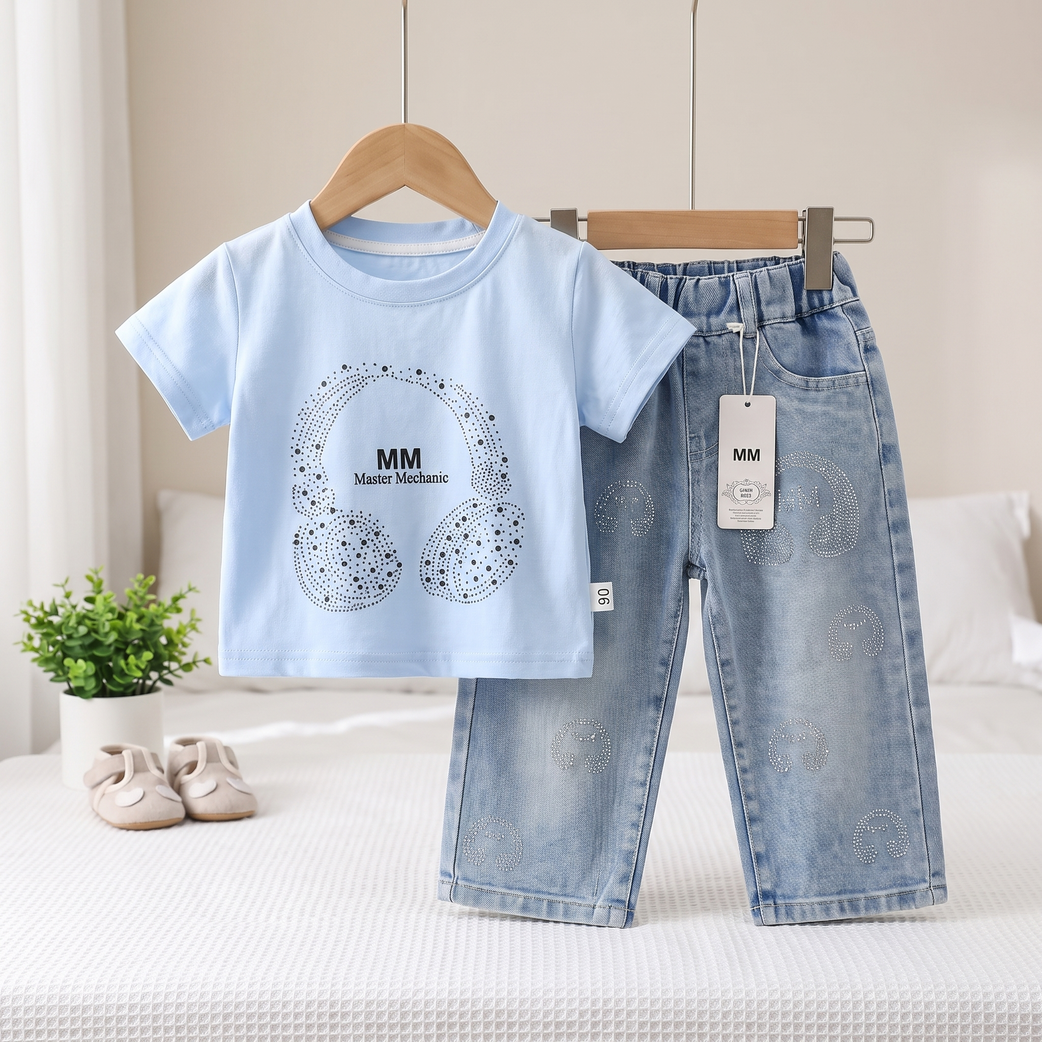 Headphones Denim Co-Ord Set