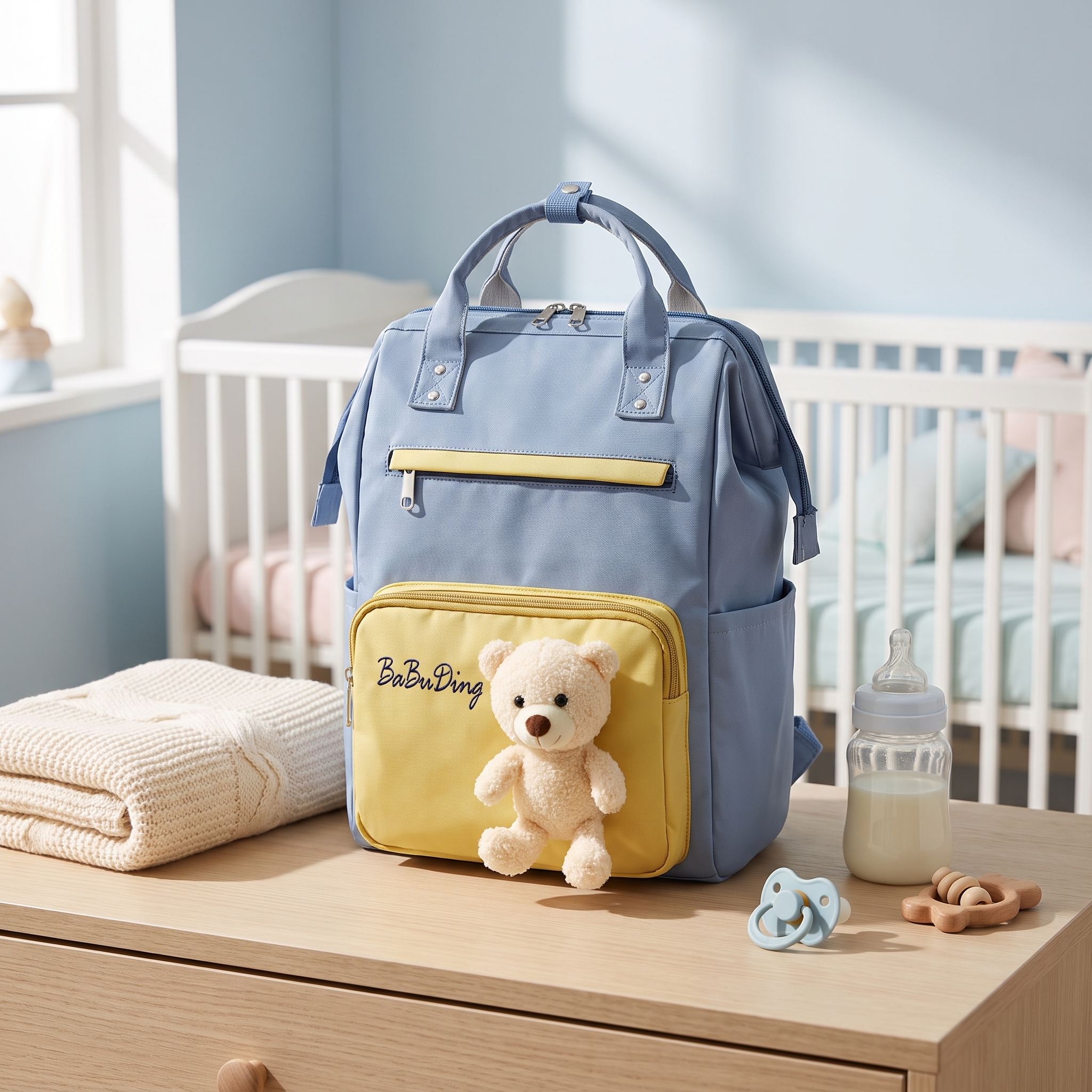 Teddy Pocket Baby Diaper Backpack