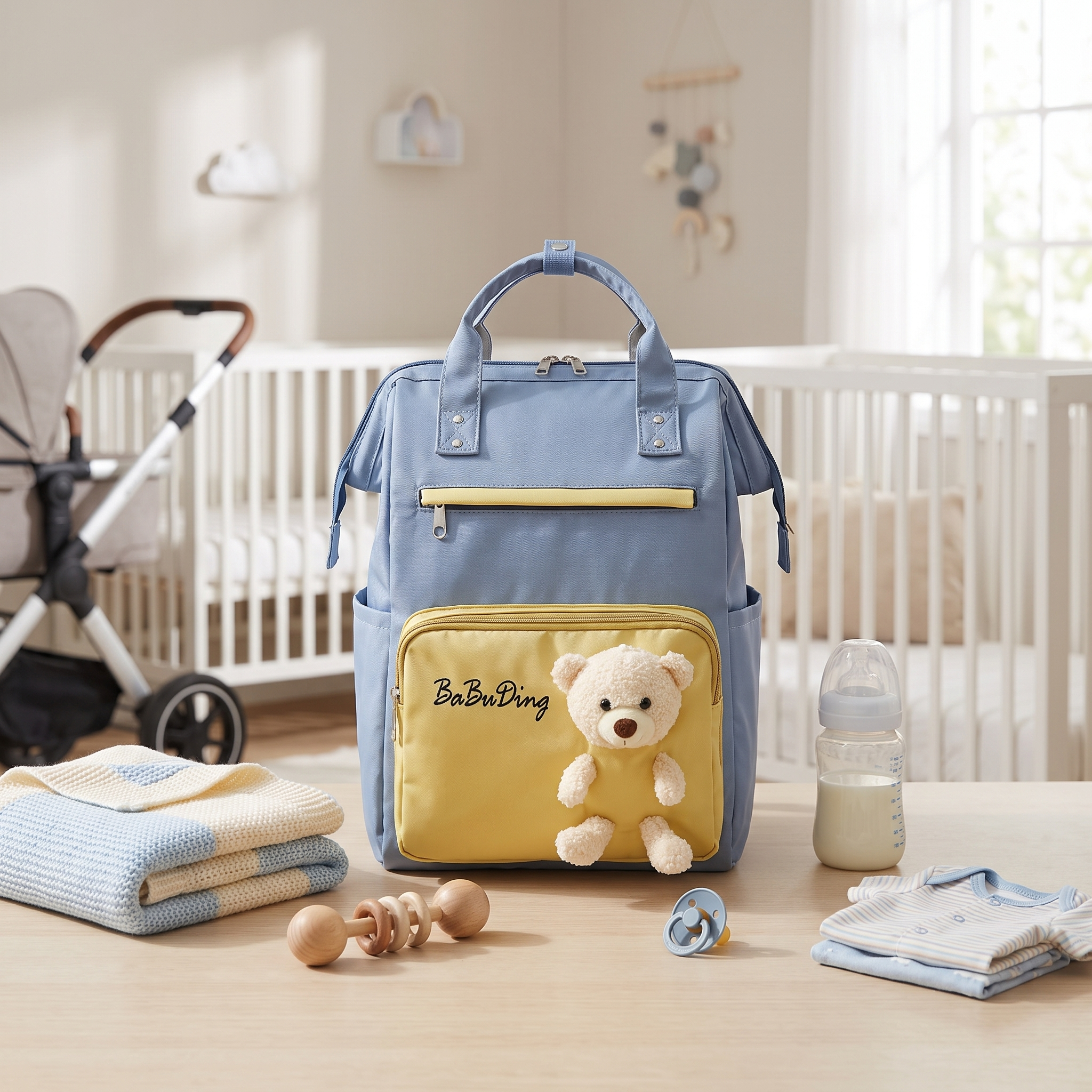 Teddy Pocket Baby Diaper Backpack