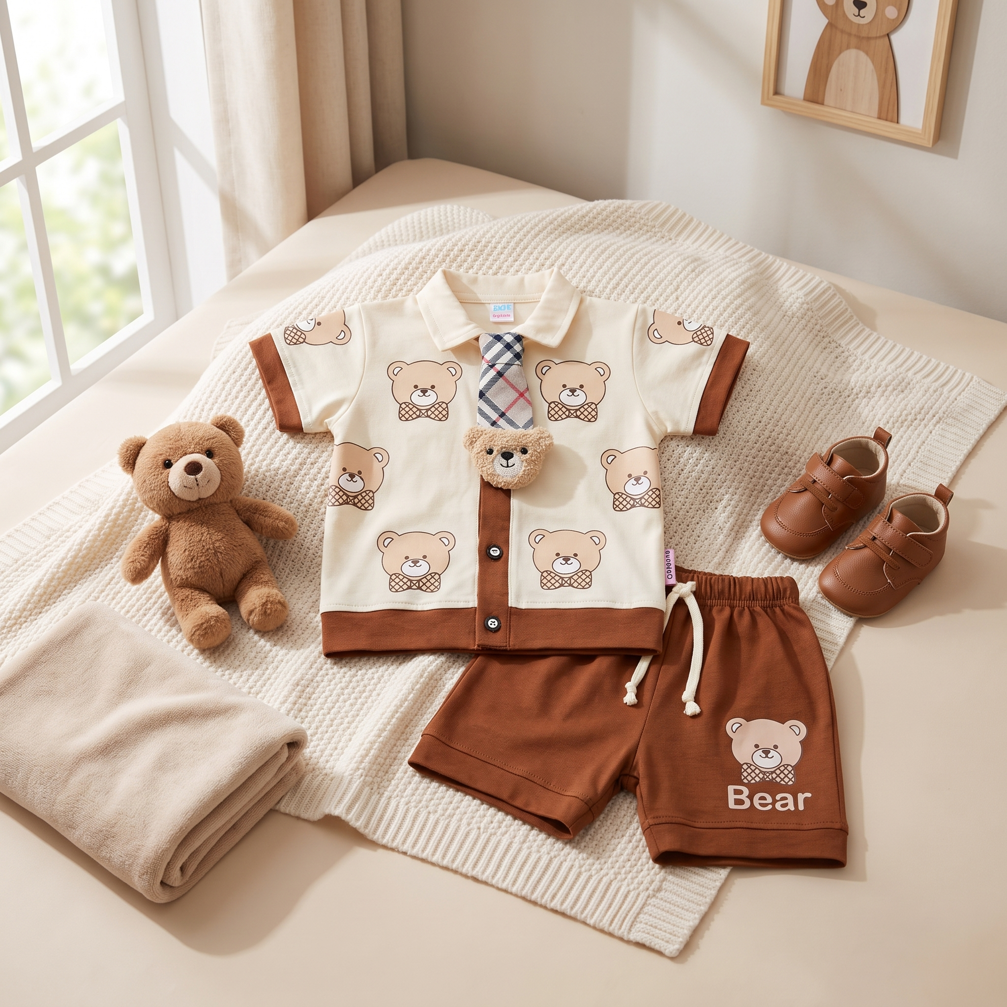 Teddy Tie Newborn Set