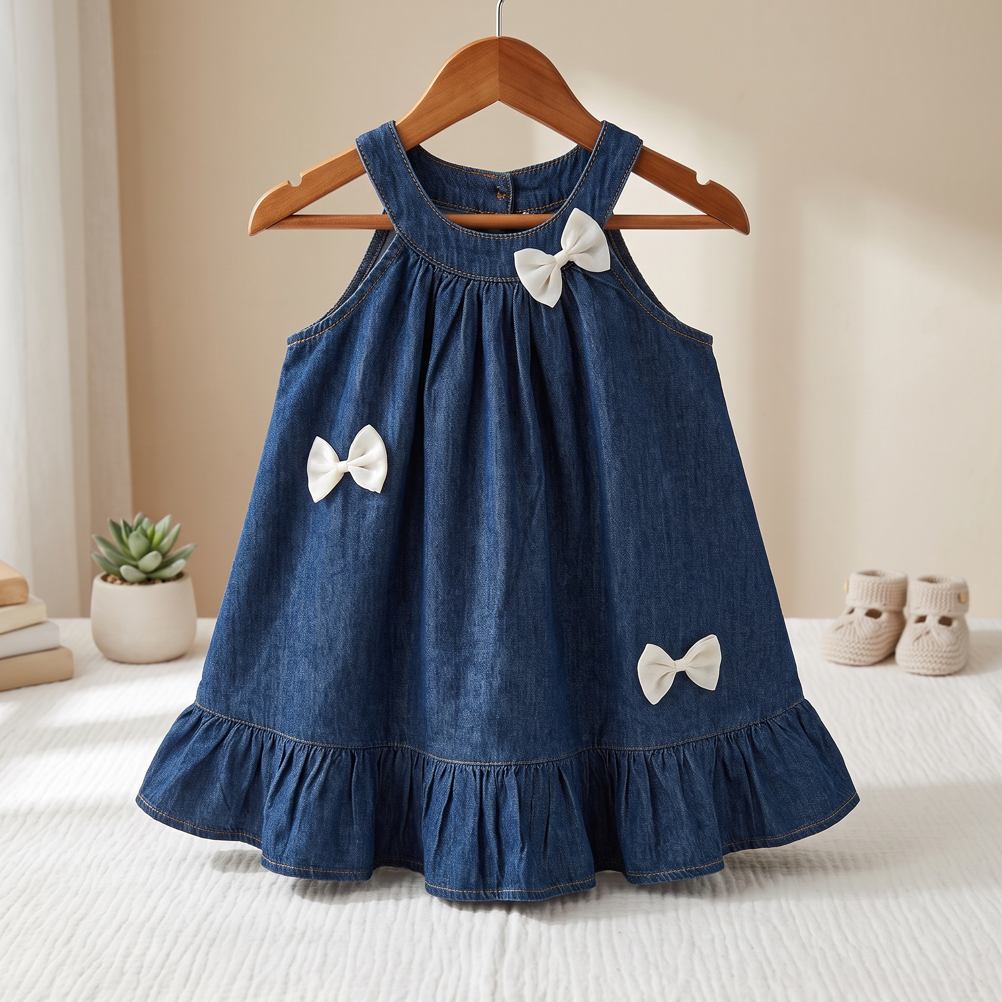 Denim Bow Dress