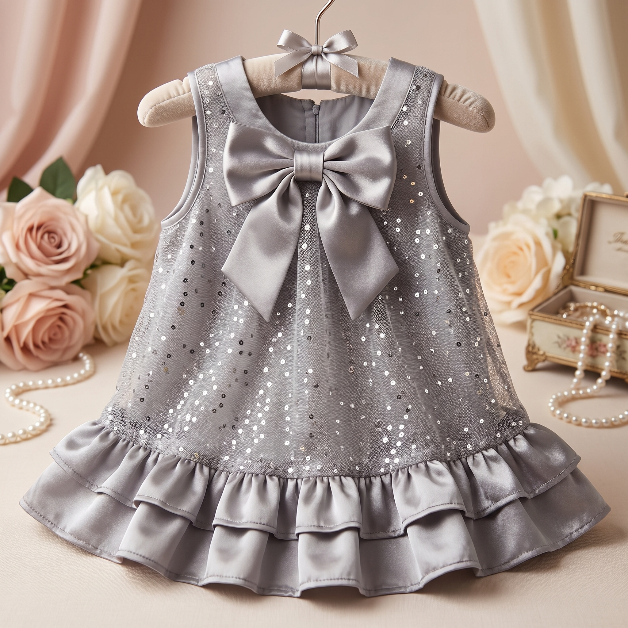 Glitter Bow Party Dress