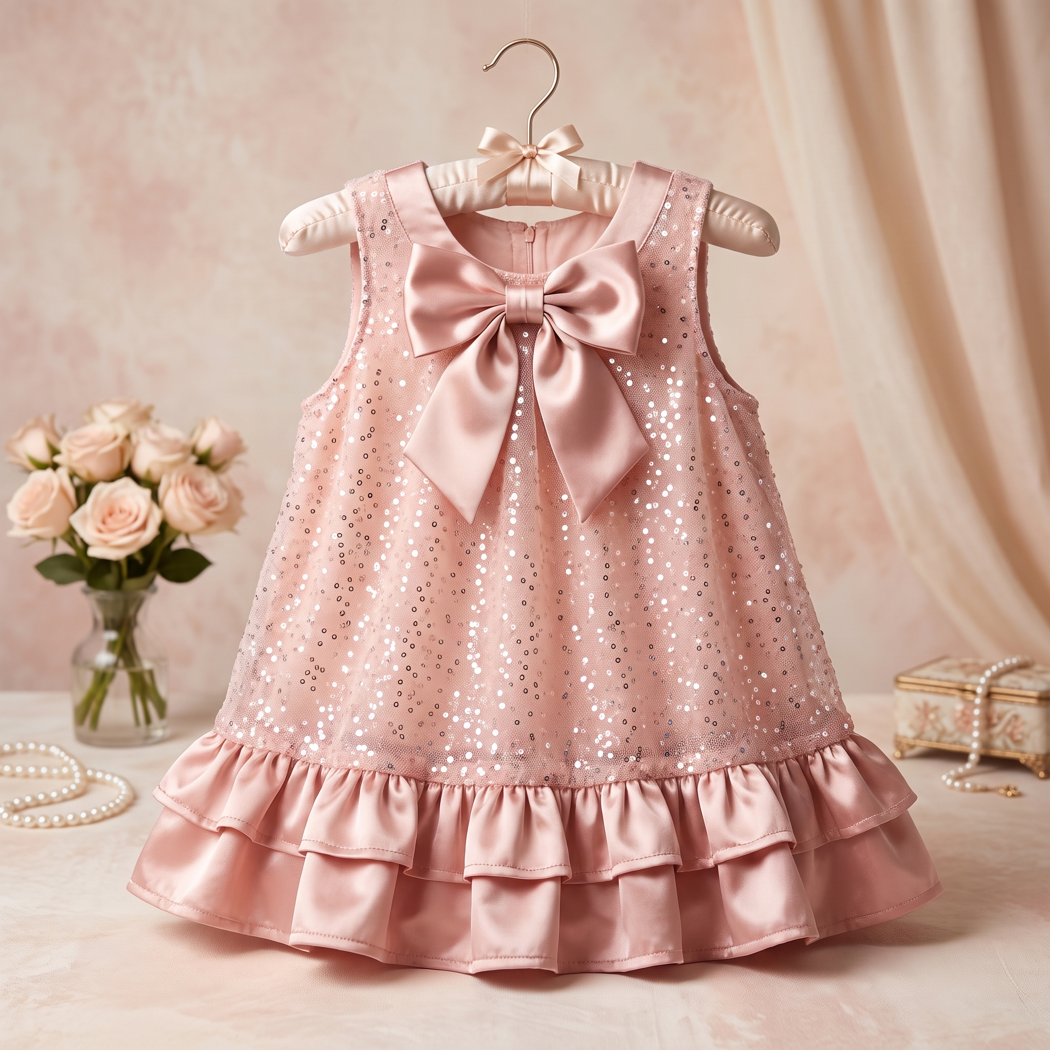 Glitter Bow Party Dress