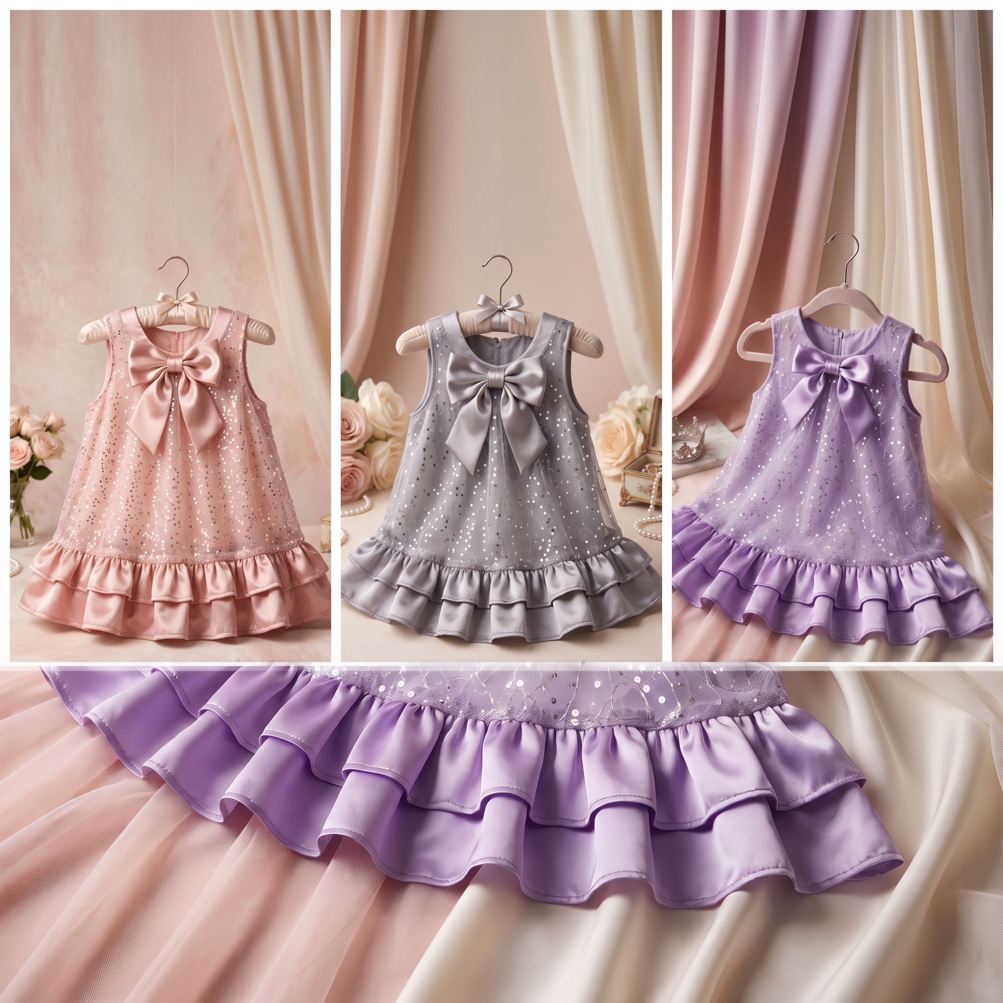 Glitter Bow Party Dress