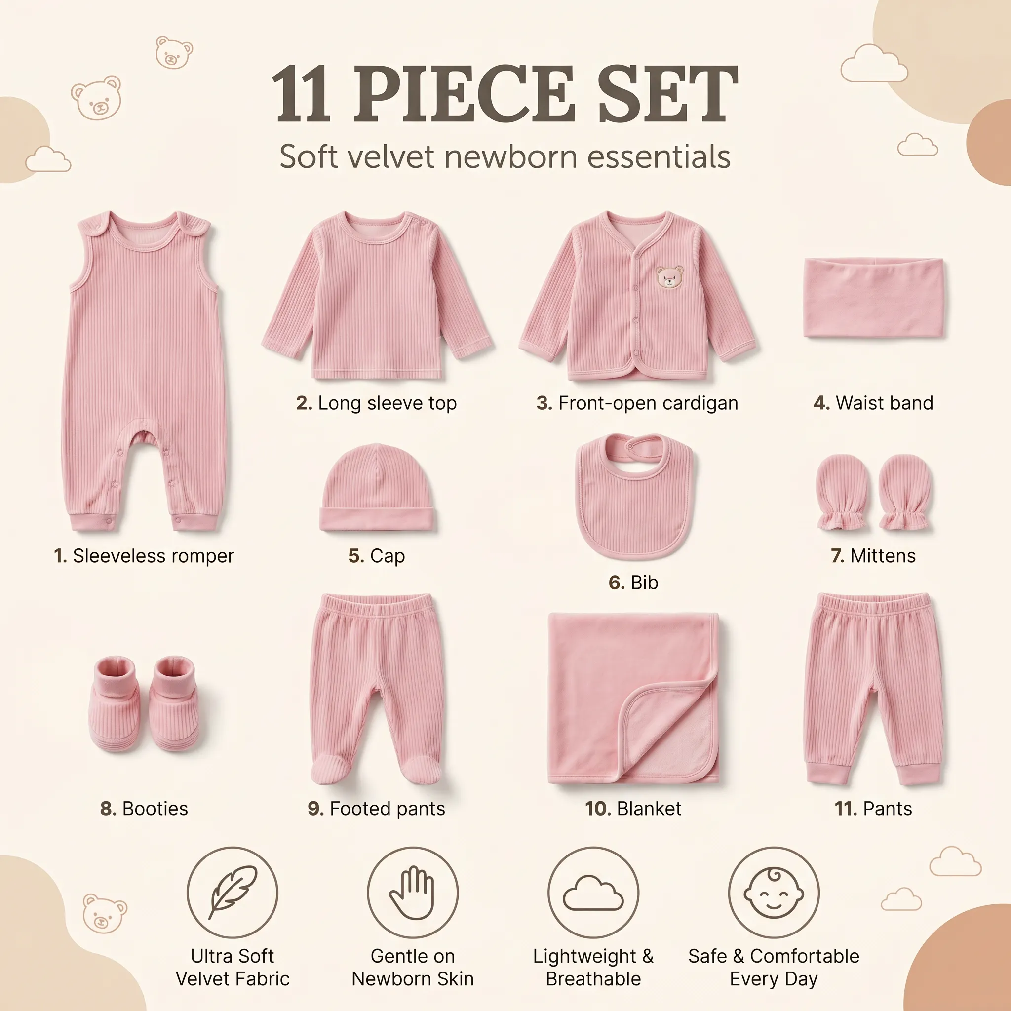 Velvet Bear 11-Piece Starter Set