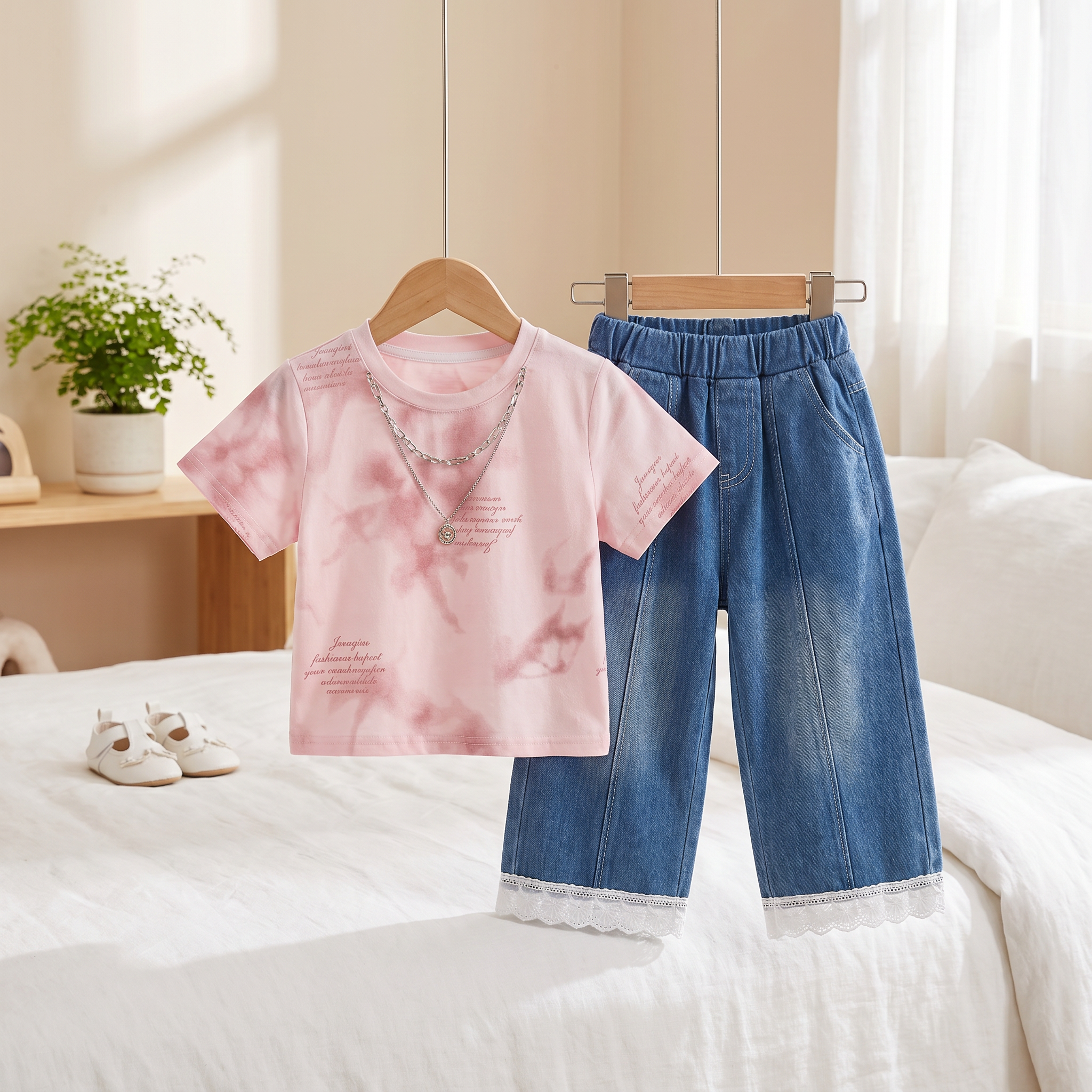 Blush Denim Set