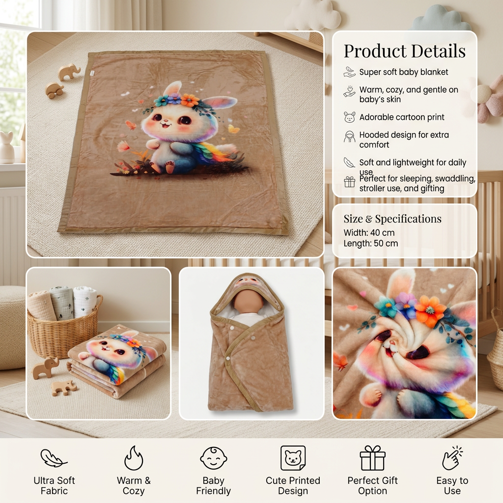 Premium Baby Blanket Gift Set