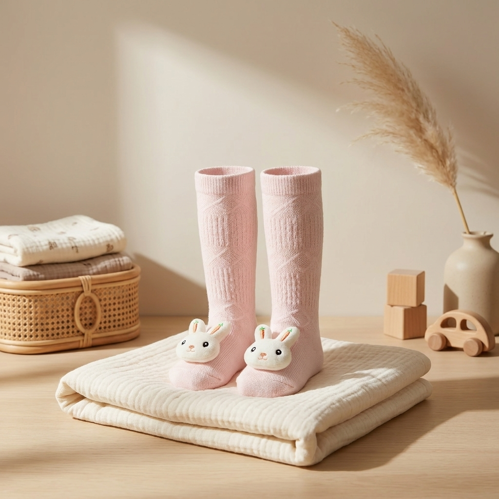 Cute Bunny Baby Knee High Socks