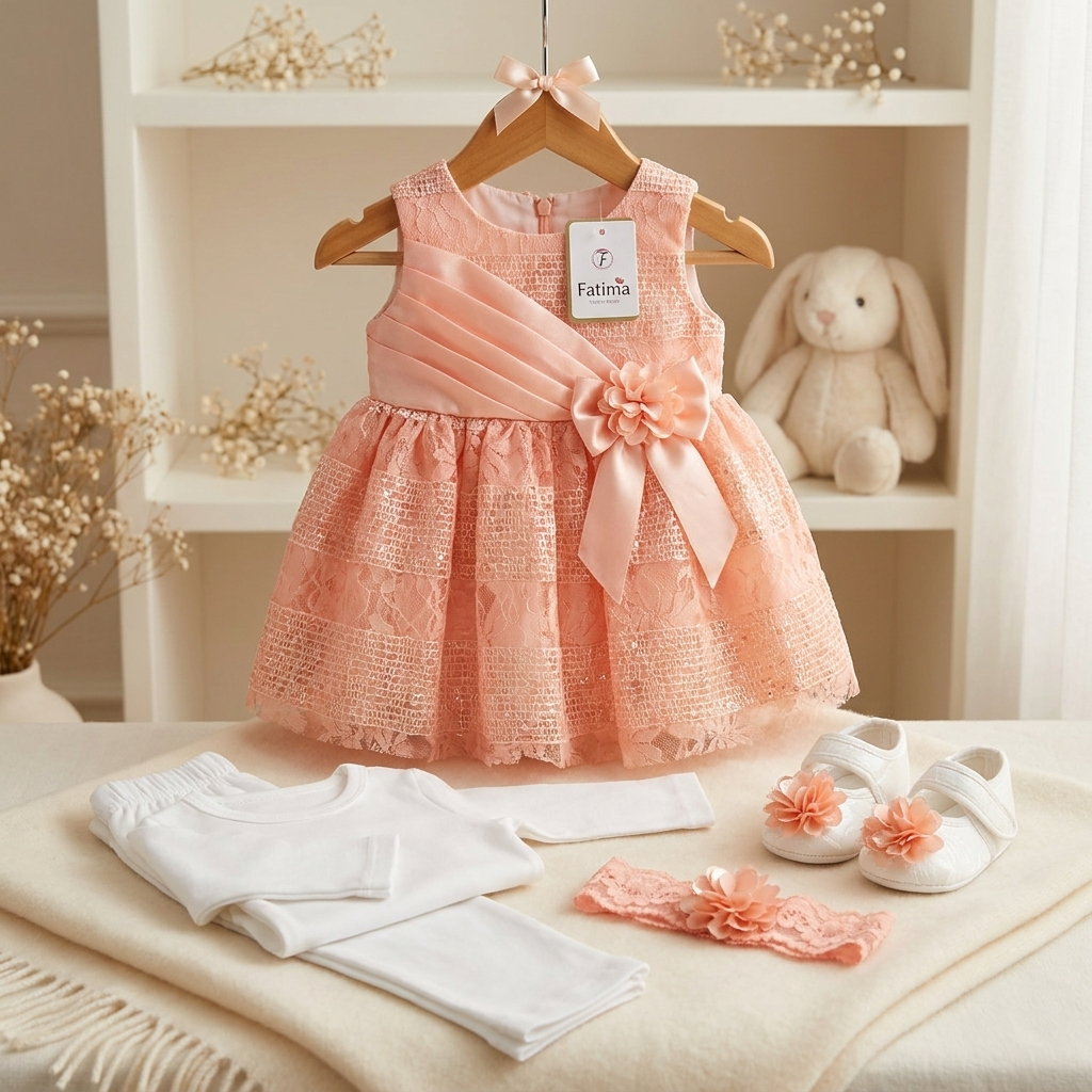 5 PC Baby Frock Set (GIFT BOX)
