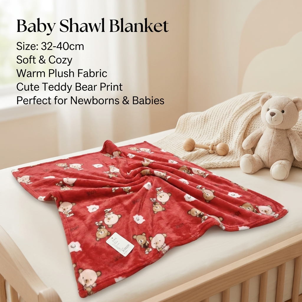 Teddy Baby Shawl Blanket