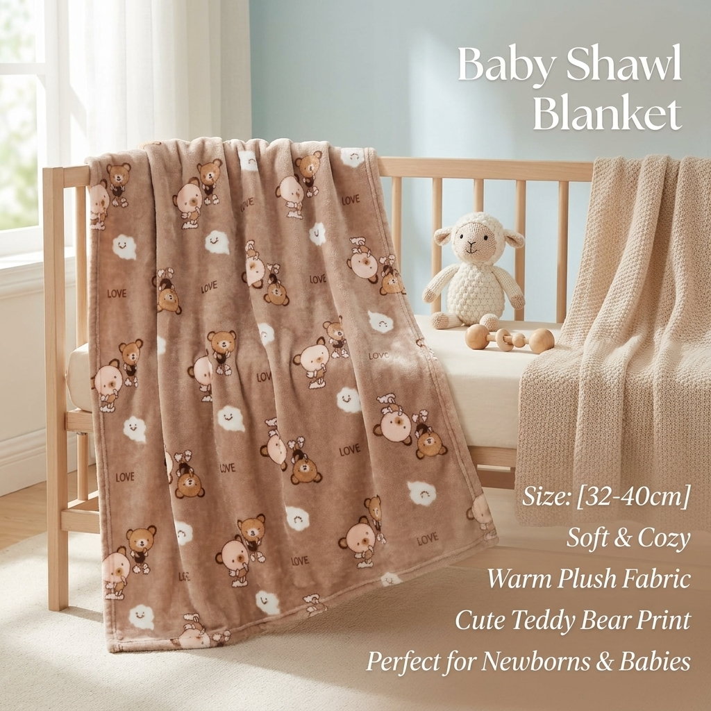 Teddy Baby Shawl Blanket