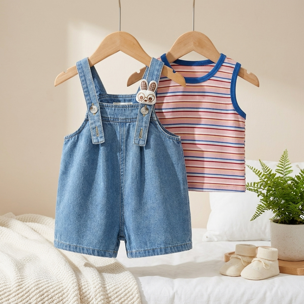 Baby Denim Dungaree Set