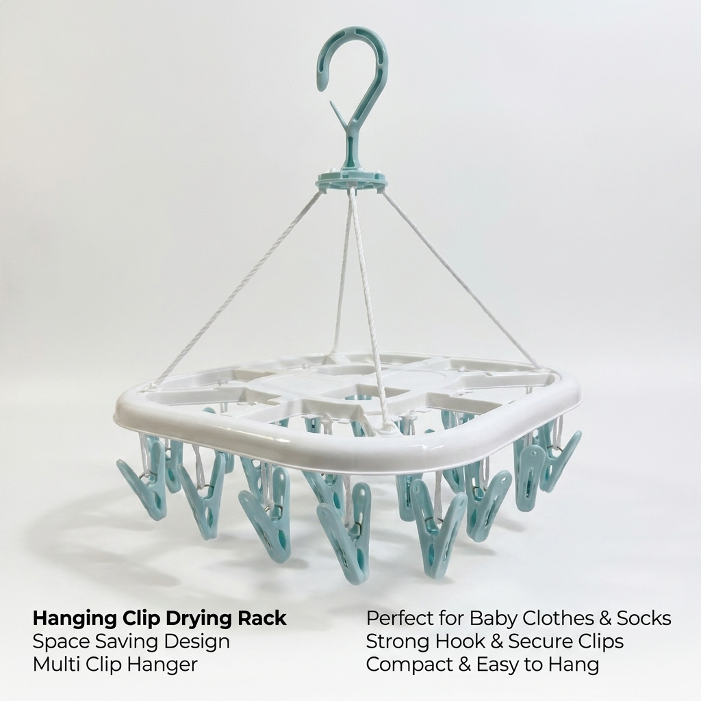 Foldable Baby Clothes Drying Hanger