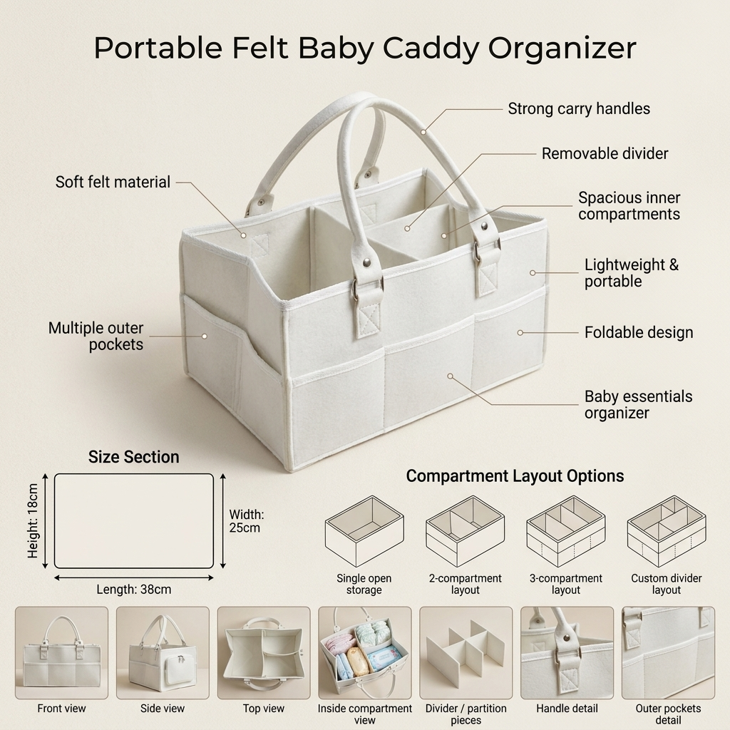 Felt Baby Caddy Organizer