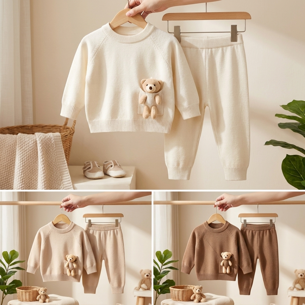 Premium Teddy Knit Set