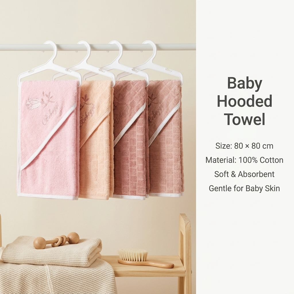 Baby Hooded Bath Towel – Soft Cotton Towel for Newborns