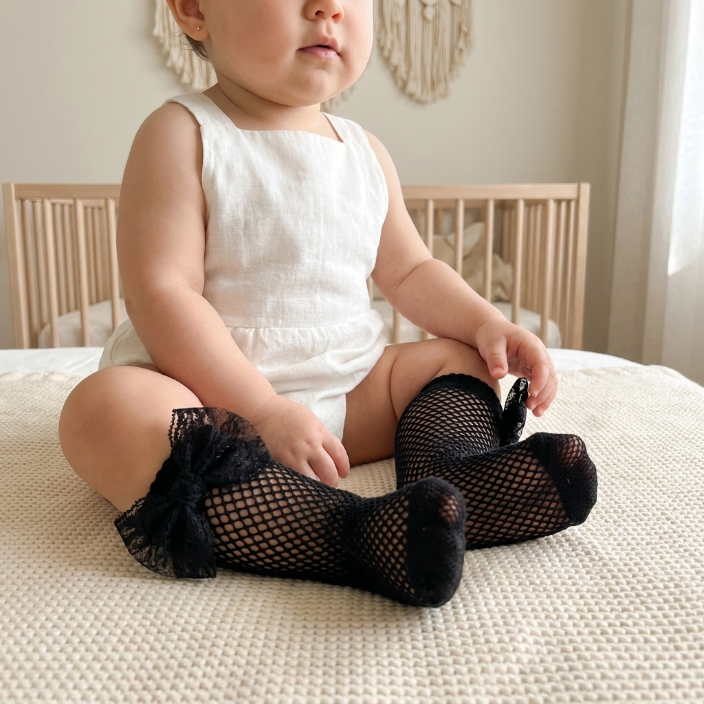 Girls Lace Fishnet Socks