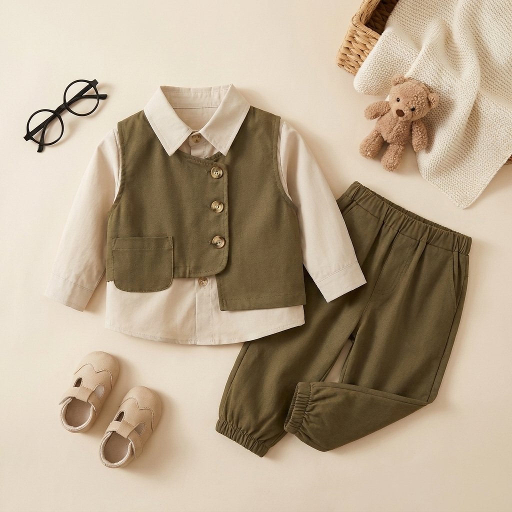 Classic Vest Set Brown