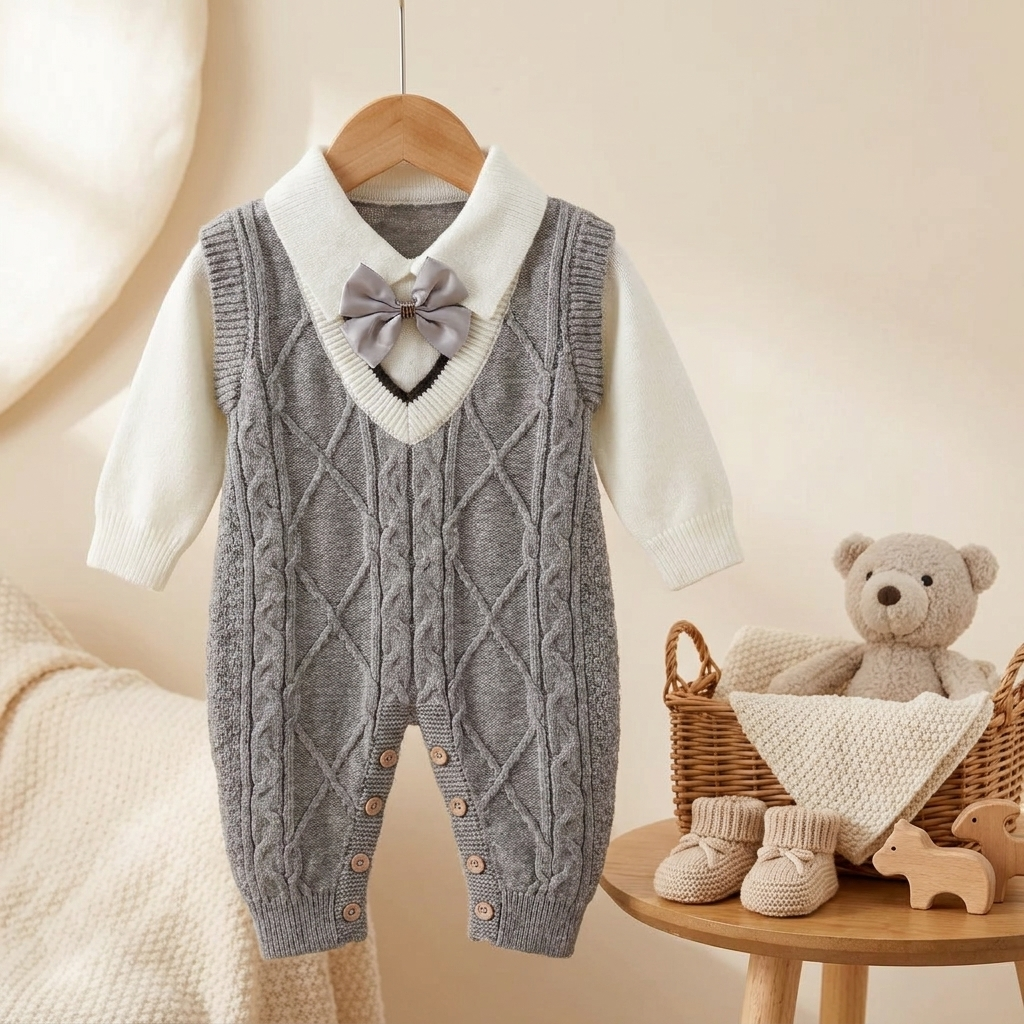 Gentleman Knit Romper