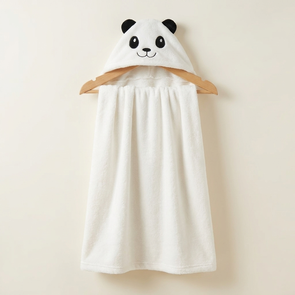 Panda Character Hooded Baby Shawl