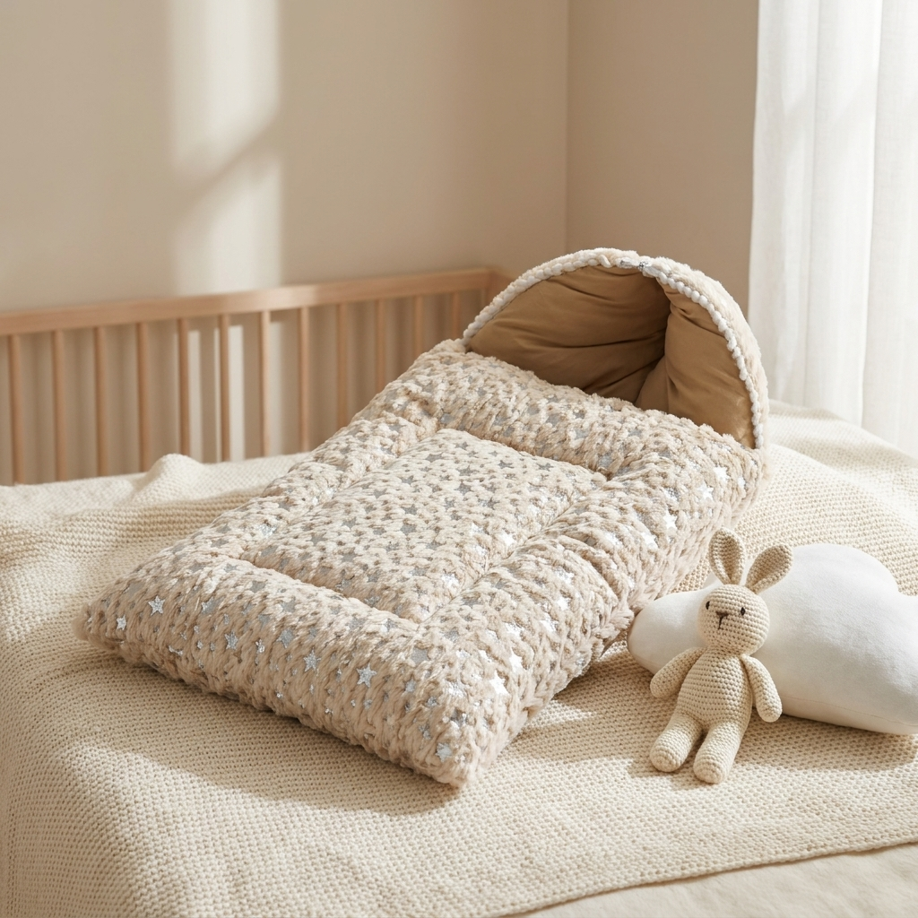 3-in-1 Plush Baby Carry Nest & Sleeping Bag Set