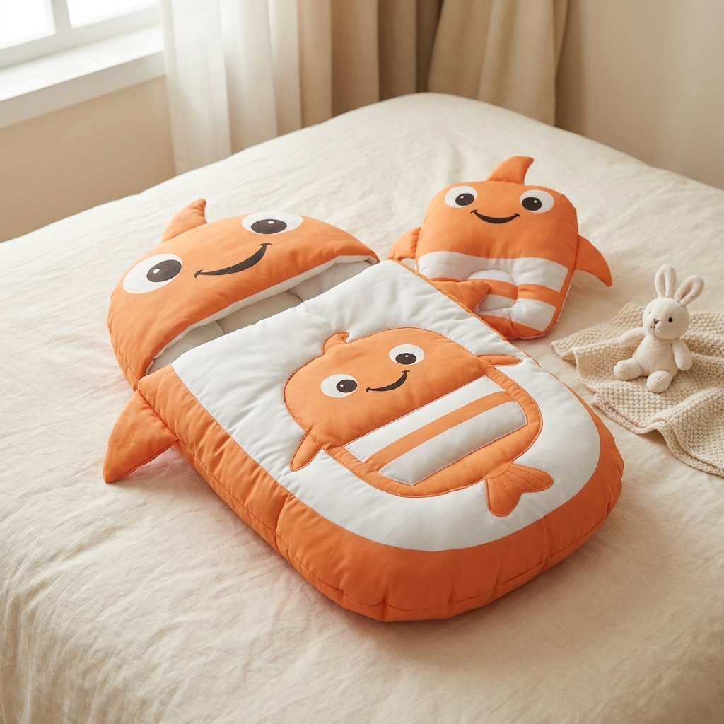 Orange Fish Baby Carry Nest & Sleeping Bag