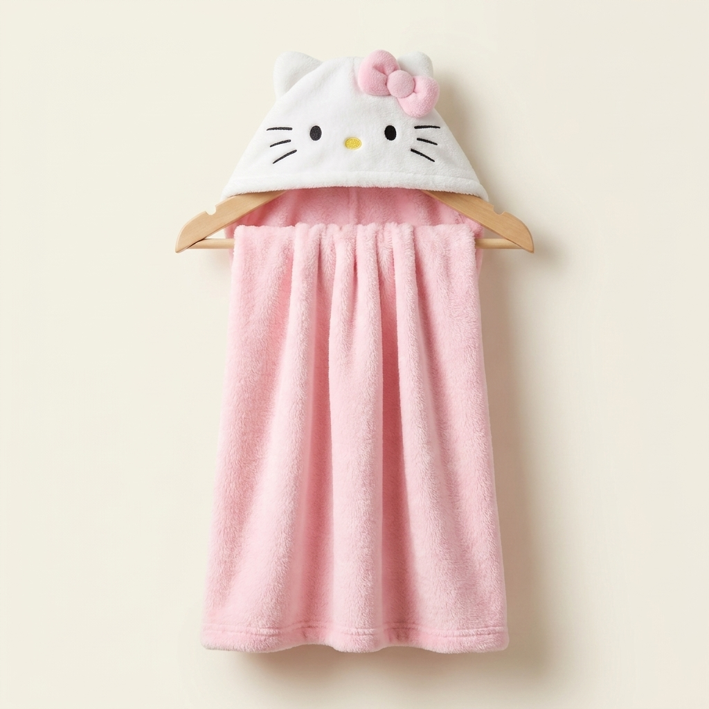 Hello Kitty Hooded Baby Blanket – Ultra Soft Plush Blanket (Pink)