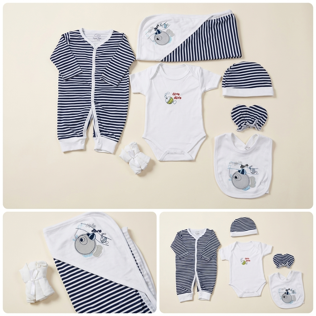 Dive Dive 8-Piece Newborn Baby Gift Set