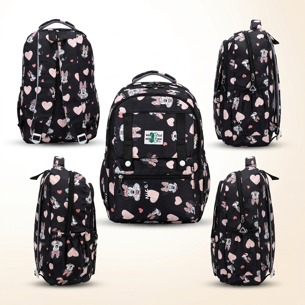 Exclusive Premium Travel Backpack – Black Hearts