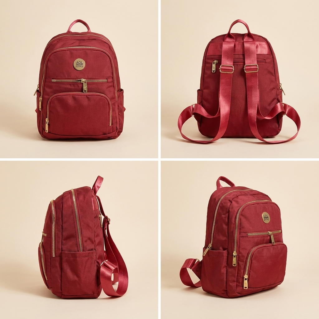Premium Maroon Diaper Backpack – Large Capacity Mother Bag