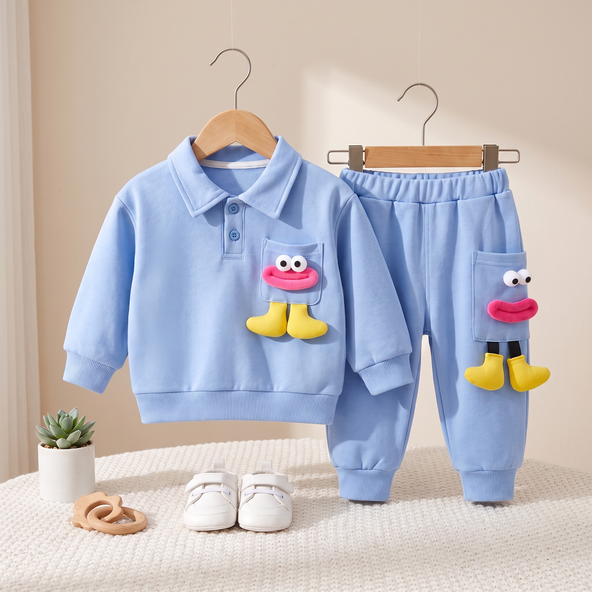 Playful Monster 2-Piece Baby Tracksuit