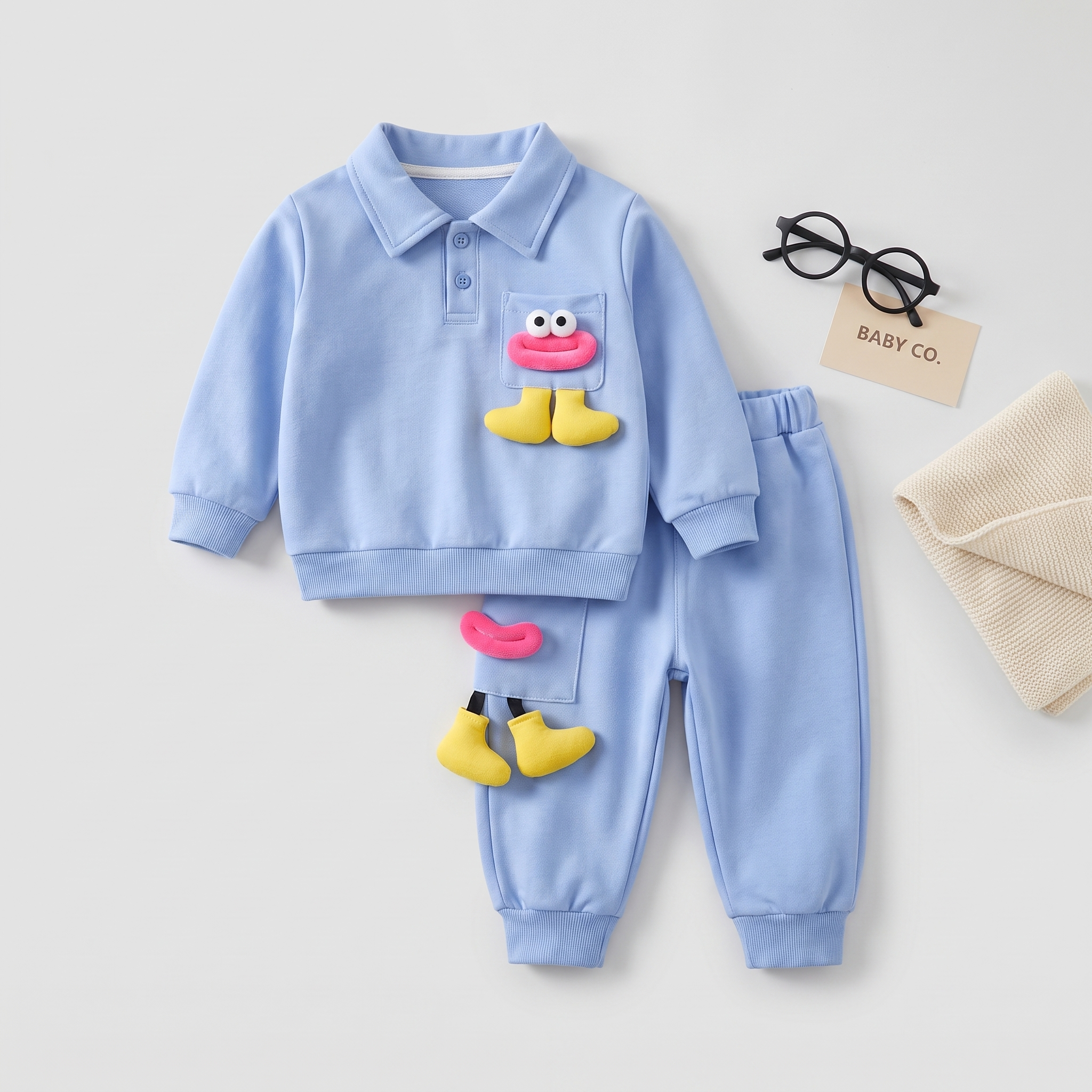 Playful Monster 2-Piece Baby Tracksuit