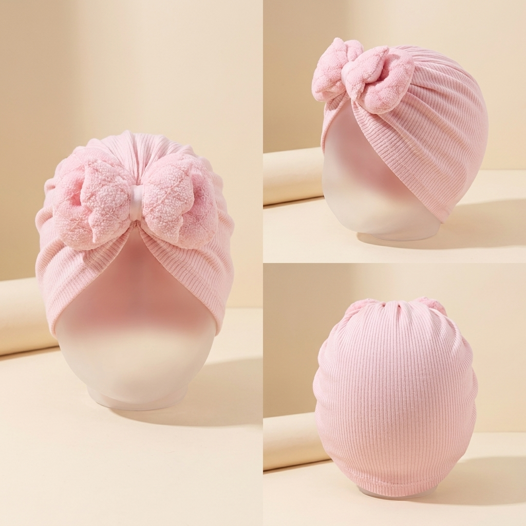 Premium Baby Bow Turban Cap