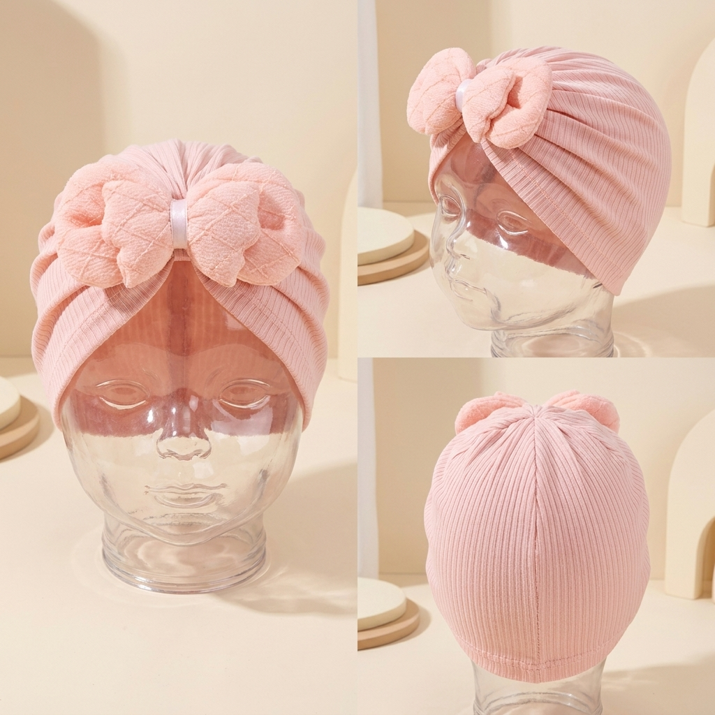 Premium Baby Bow Turban Cap
