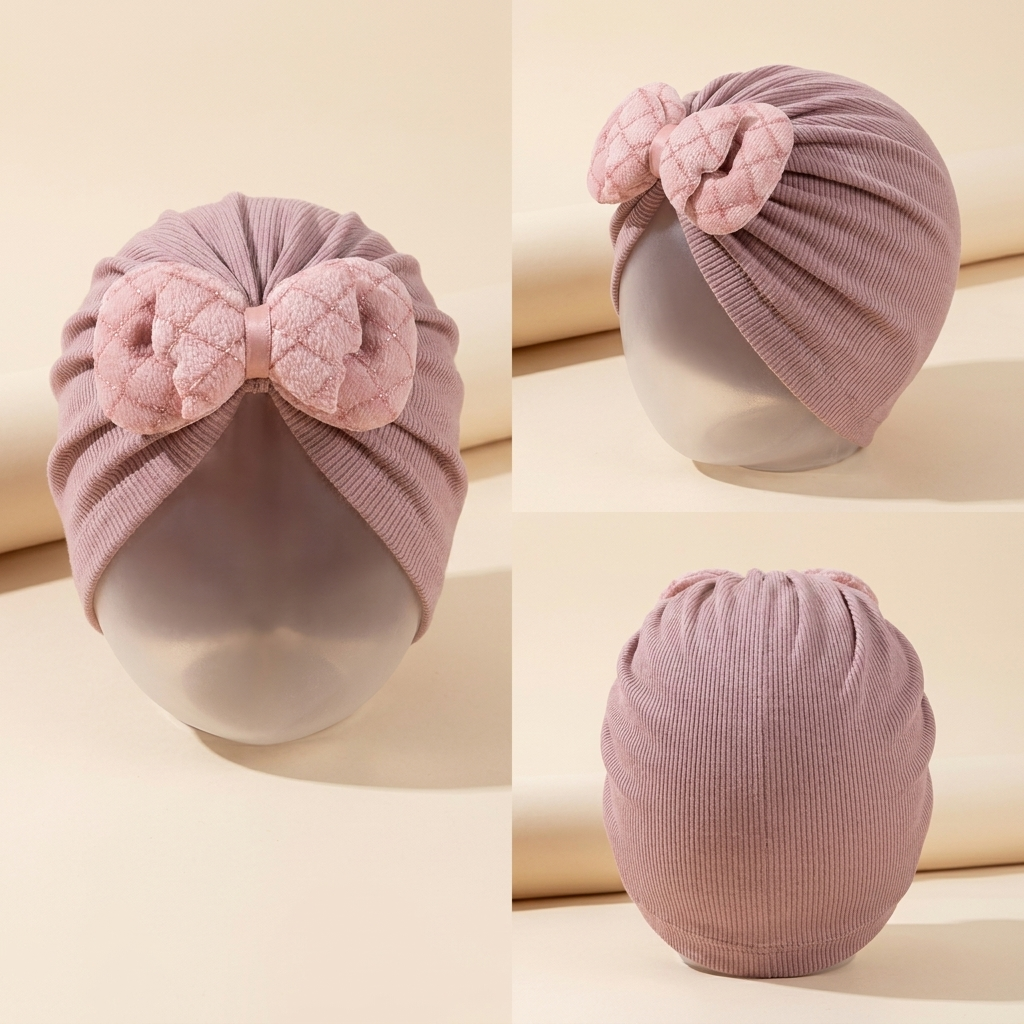 Premium Baby Bow Turban Cap