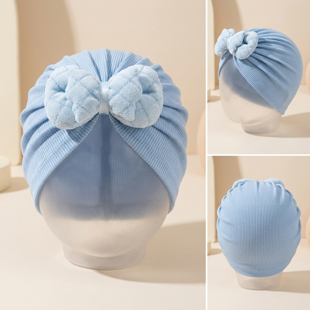 Premium Baby Bow Turban Cap