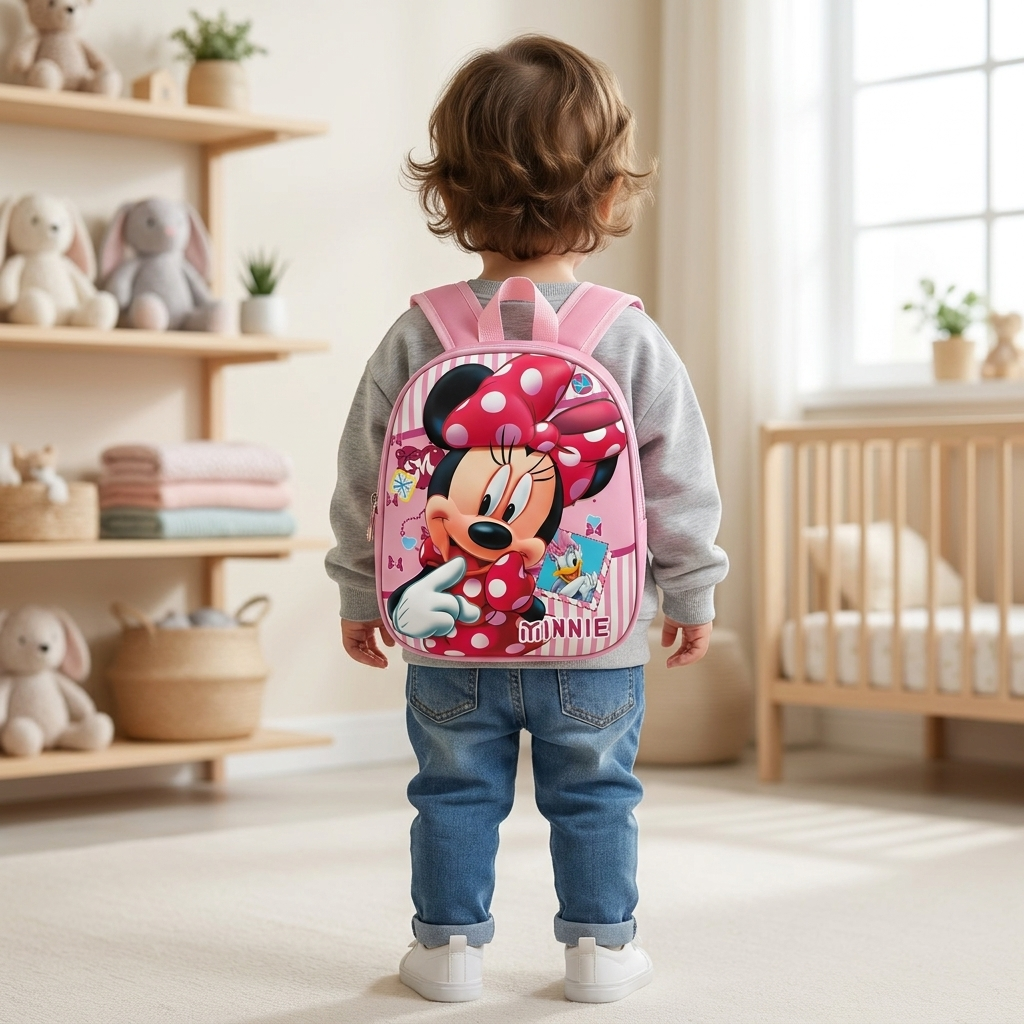 Minnie Bow Kids Backpack – Pink