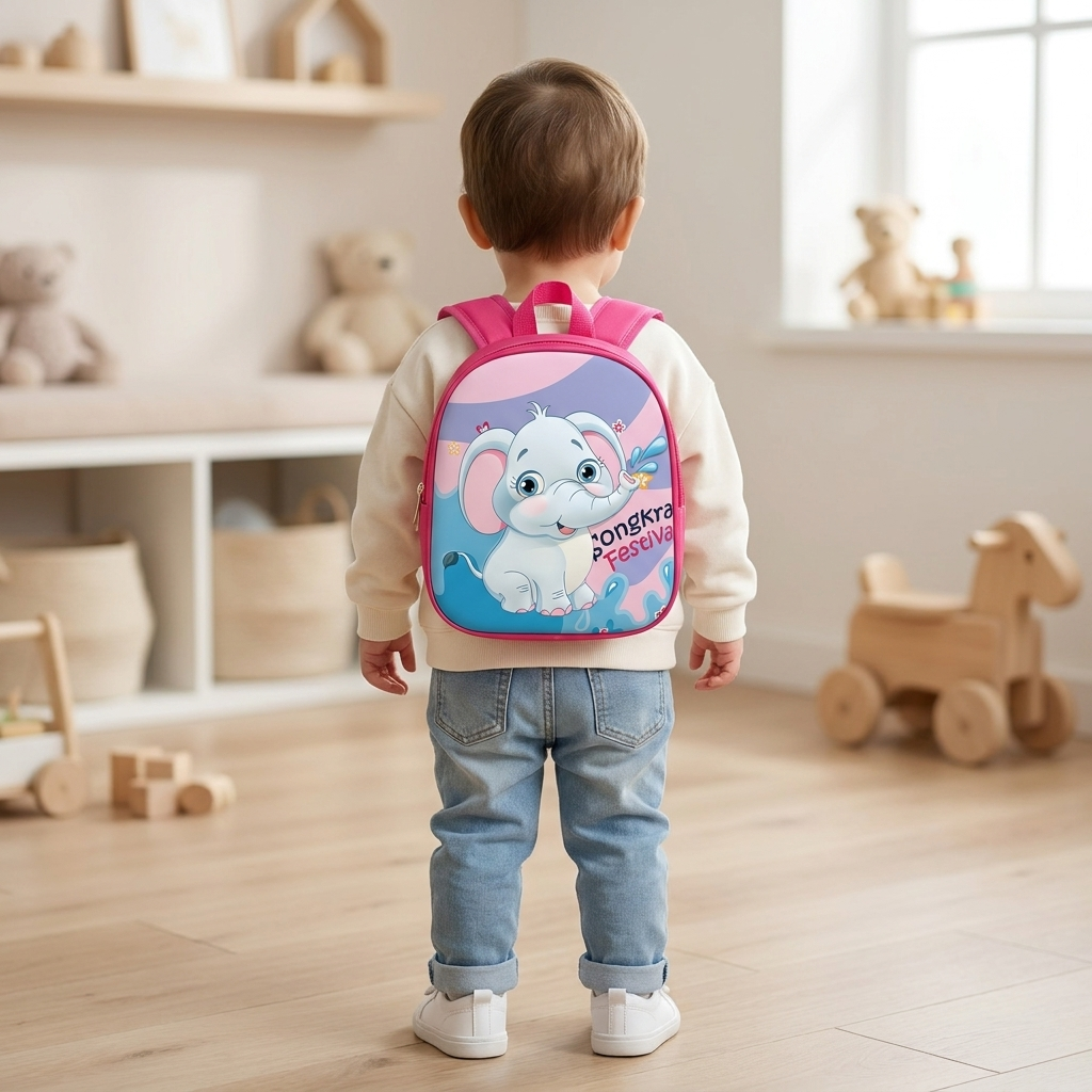 Baby Elephant Kids Backpack – Pink