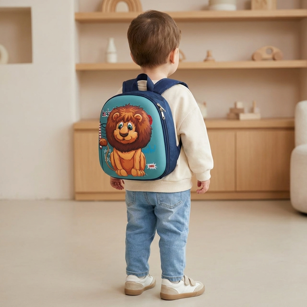 Little Lion Kids Backpack – Teal Blue