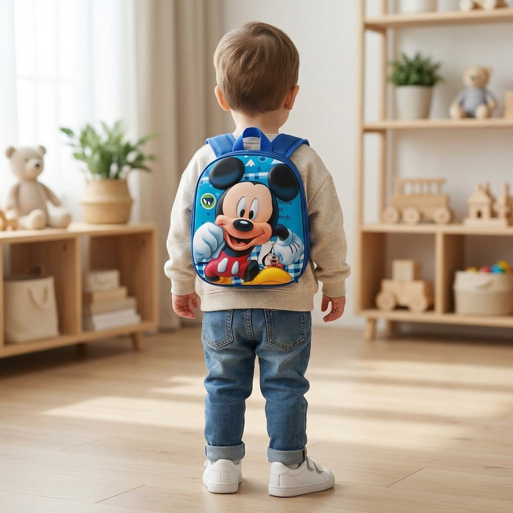 Classic Mouse Kids Backpack – Blue