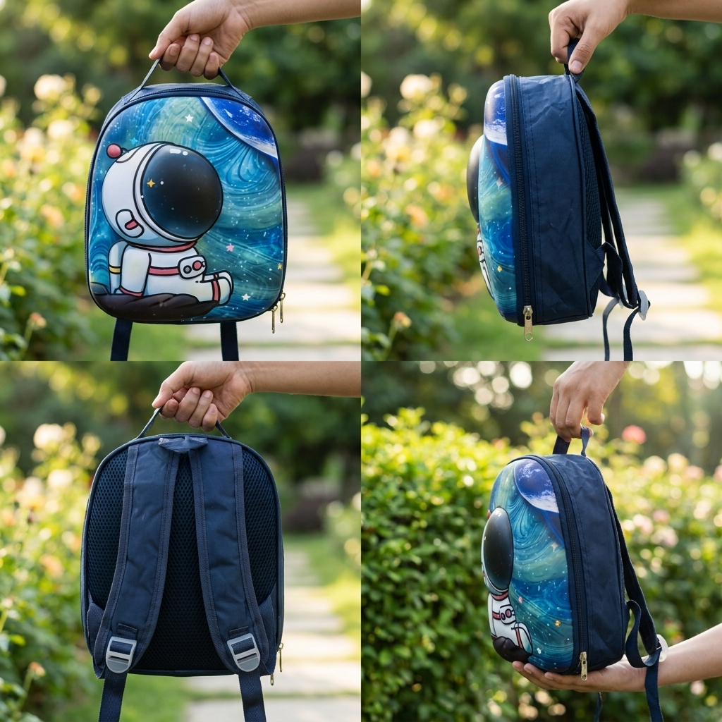 Space Explorer Kids Backpack – Navy Blue